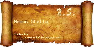 Nemes Stella névjegykártya