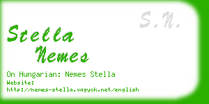 stella nemes business card